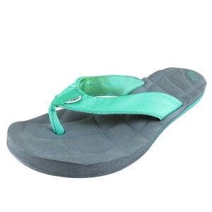 Zella  Women Flip Flop Sandal Shoes Green Synthetic Size 10 Medium